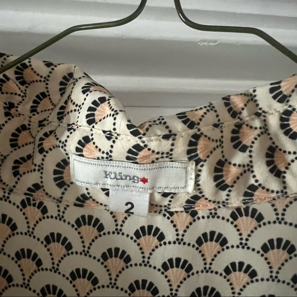 scallop geometric print dress - Picture 6 of 10